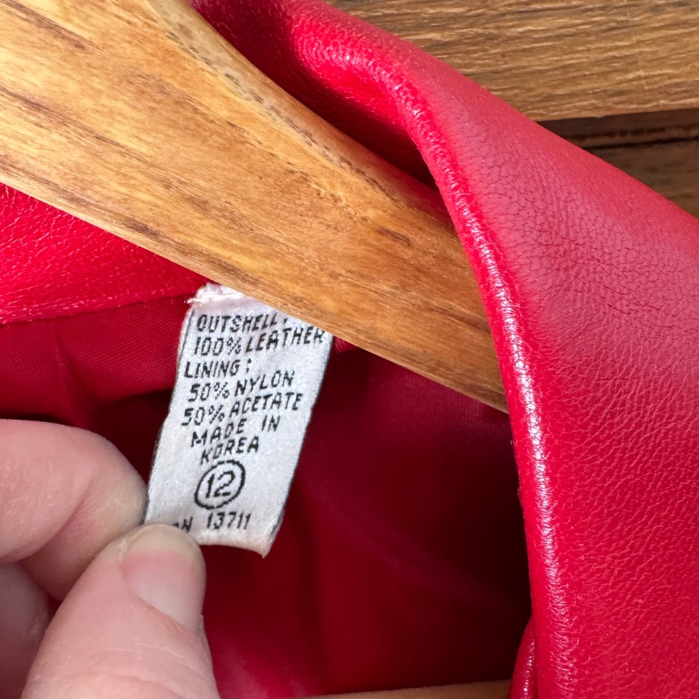 Red Leather Jacket - Picture 5 of 6